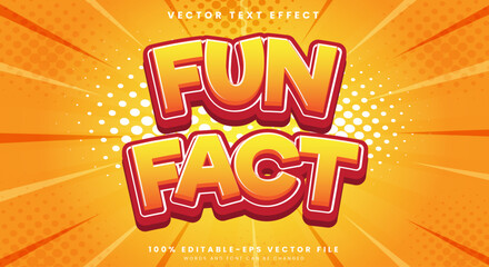 Fun Fact Comic Style 3d editable text effect Template