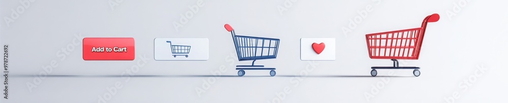 Poster ui elements for an e-commerce website