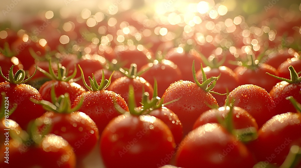 Poster tomatoes background : generative ai