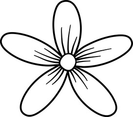 line art flower minimal doodle hand drawn cute botanical and animal objects. Simple modern Spring garden vector elements illustration.