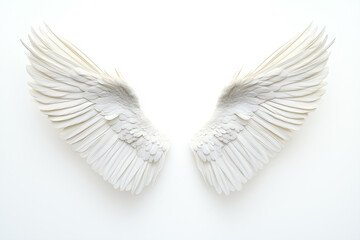 Fototapeta premium Angel Cupid wings isolated on a white background
