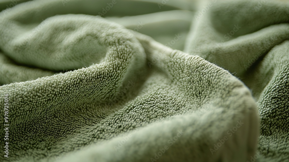 Aufkleber green towel texture : generative ai