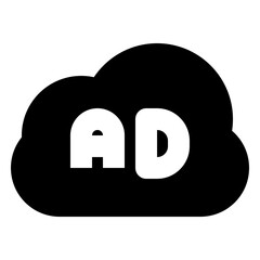 cloud ads solid icon