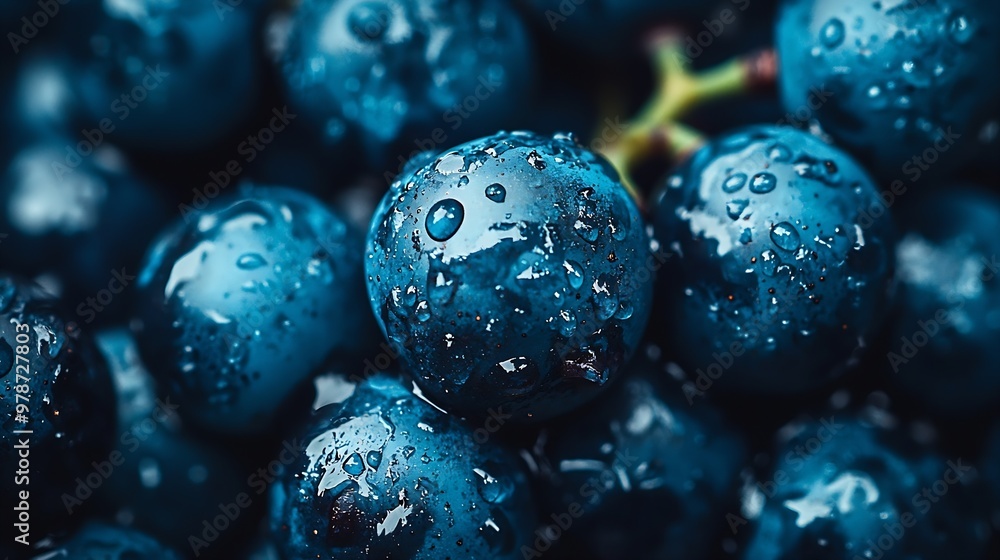 Poster grapes closeup : generative ai