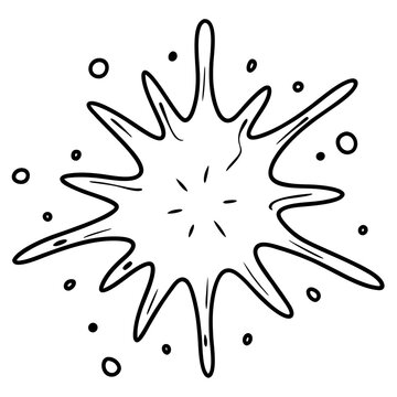 recommend clip art: bright splashes outline coloring book page line art drawing
