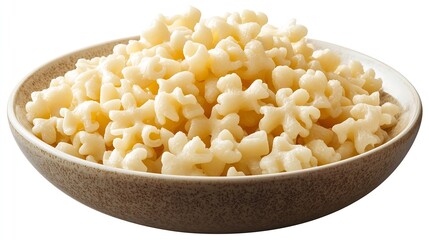 Starshaped Macaroni in a Serving Bowl isolated on a white background : Generative AI