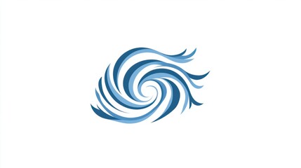 Obraz premium A wind icon with swirling lines representing strong winds, designed with a minimalist, modern look.