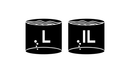 Liter emblem , black  isolated silhouette