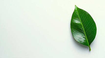 Ficus Leaf Isolated on White Background : Generative AI