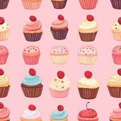 Sweet Cupcakes Pattern.