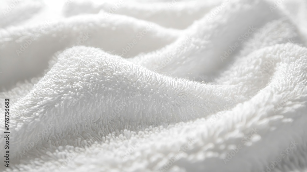 Aufkleber white towel texture : generative ai