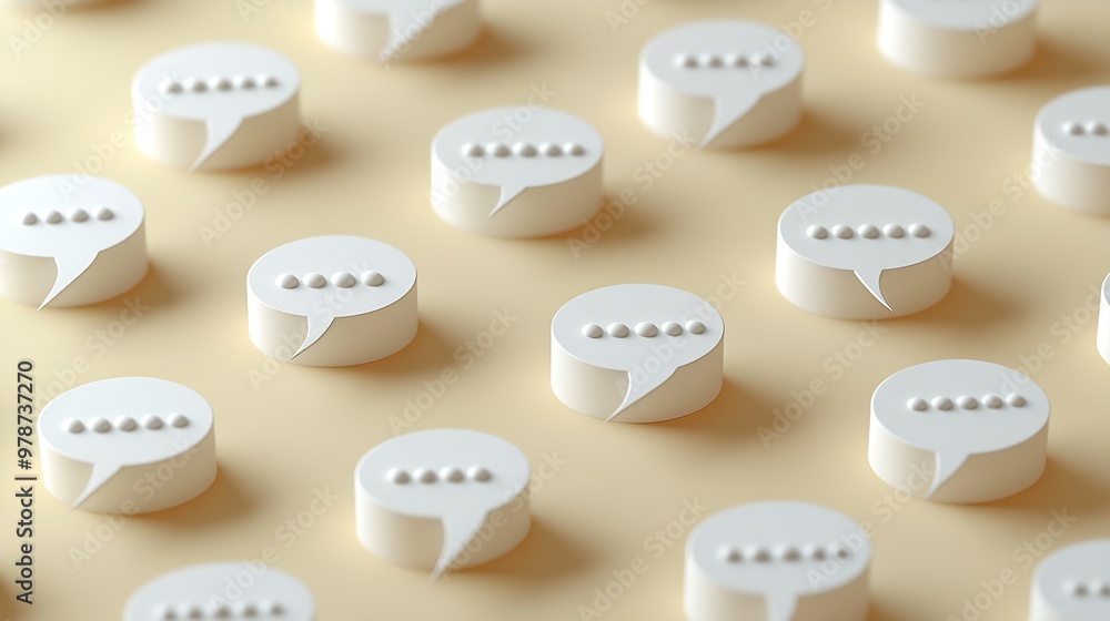 Poster set of blank speech bubbles : generative ai