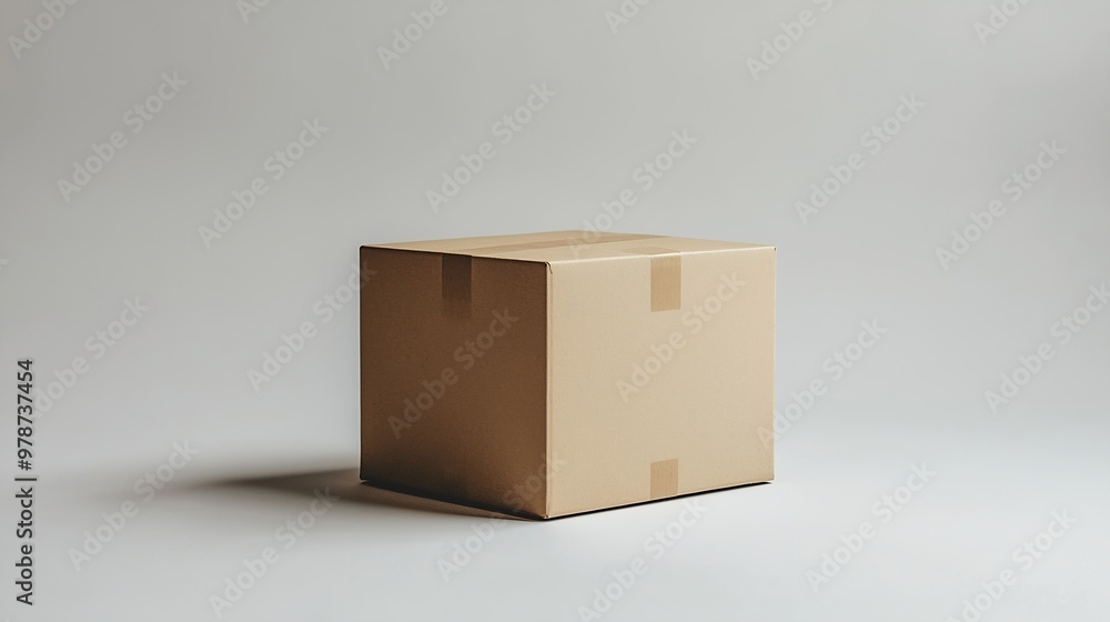 Poster cardboard box isolated on white background : generative ai