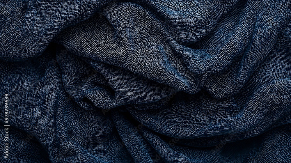 Poster old rumpled fabric texture : generative ai