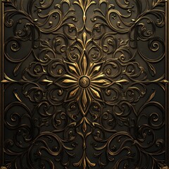 Golden Floral Design.