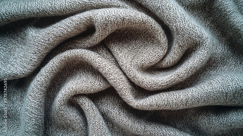 Poster grey woolen fabric background : generative ai