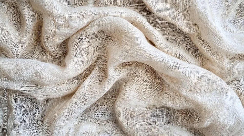 Poster old crumpled fabric texture : generative ai