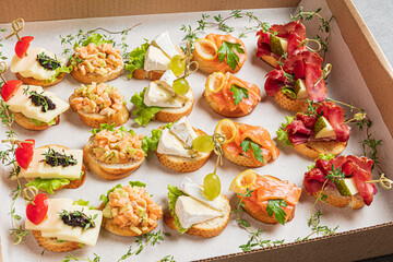 catering appetizers in the box, take away