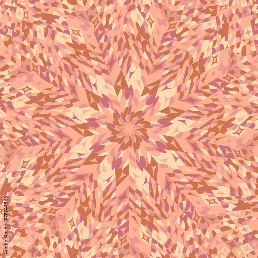 Poster geometrical dynamic round mosaic pattern background - circular psychedelic hypnotic abstract vector 