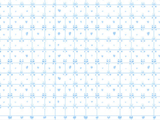 Seamless Light Blue Heart Lattice Pattern for Romantic and Decorative Designs