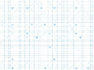 Obraz premium Seamless Light Blue Heart Lattice Pattern for Romantic and Decorative Designs