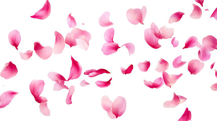Obraz premium Seamless pattern of pink rose petals and hearts, perfect for romantic occasions and Valentine's Day decorations