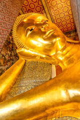 The Reclining Buddha image of Wat Pho.