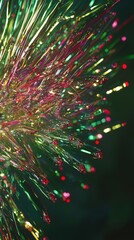 Colorful bursts of sparkling light create a festive atmosphere during a night celebration