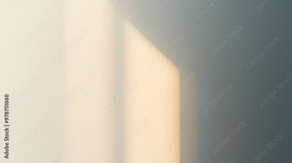 Poster soft light and shadow create a tranquil atmosphere, perfect for evoking calm and serenity in interio