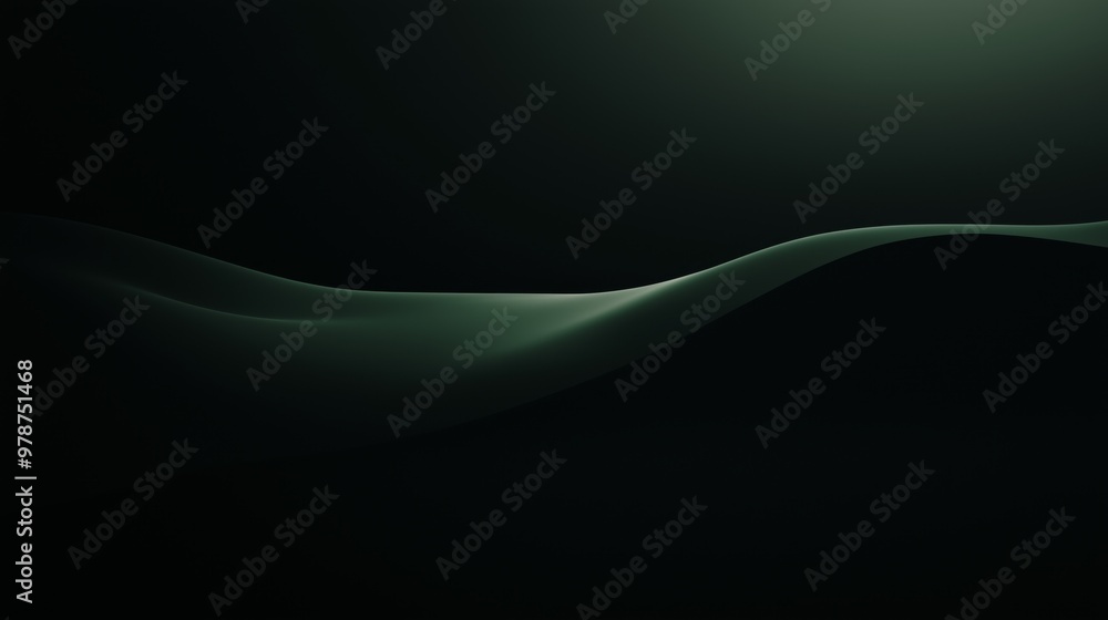 Aufkleber a smooth, flowing abstract design with gentle curves and subtle gradients in a dark atmosphere, idea