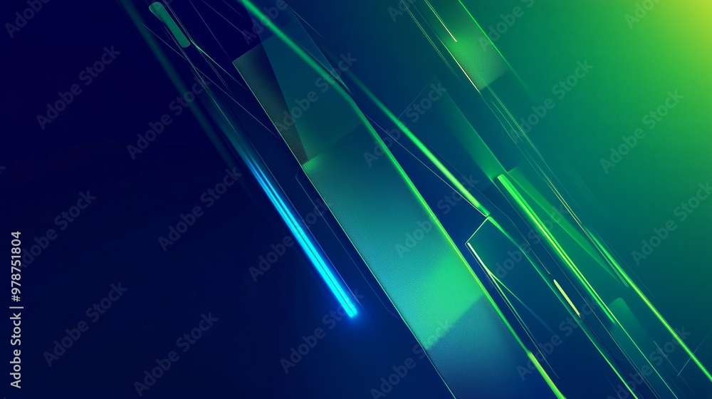 Poster abstract geometric shapes with vibrant gradients create a dynamic and modern background suitable for