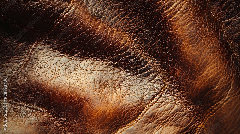 Poster natural leather texture pattern background : generative ai