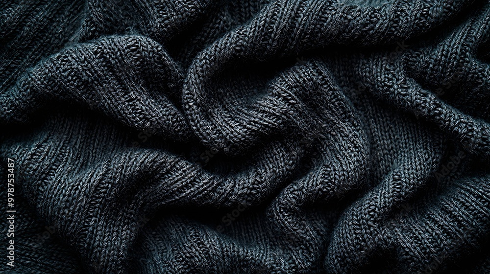 Poster dark sweater texture background : generative ai