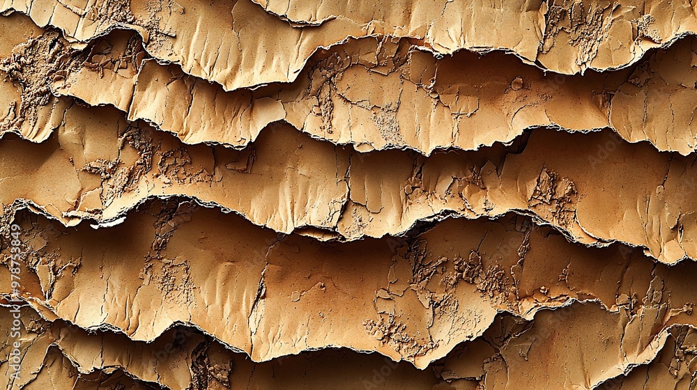 Poster ragged cardboard background texture : generative ai