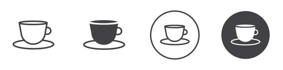Coffee icon thin line illustration
