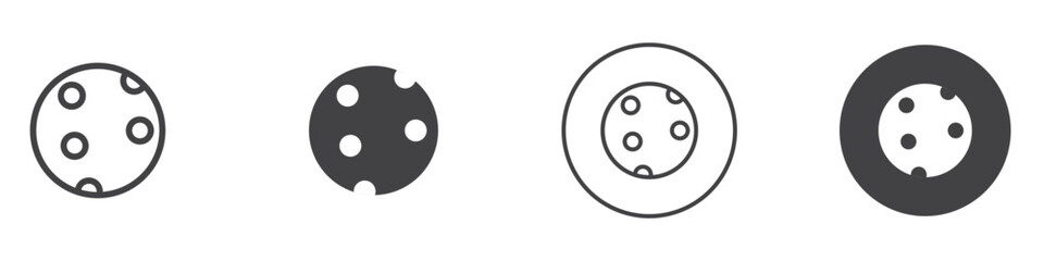 Cookie icon thin line illustration