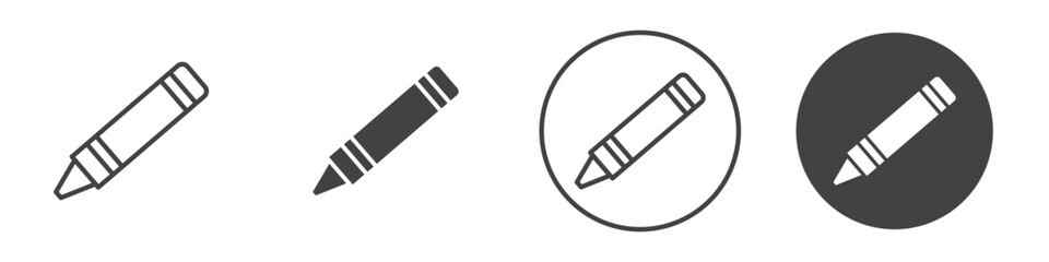 Crayon icon thin line illustration