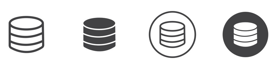 Database icon thin line illustration