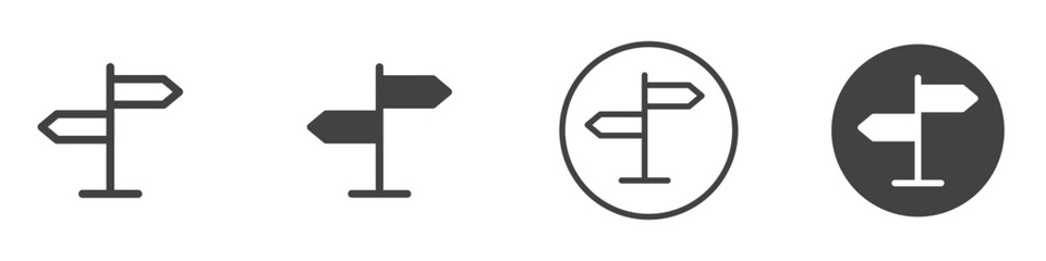 Directions icon thin line illustration