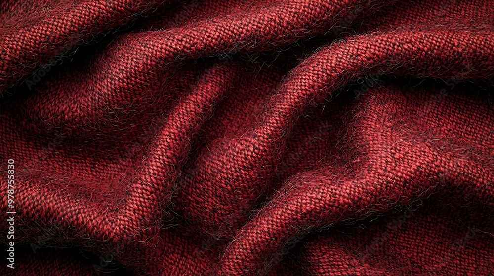 Poster wine red woolen fabric texture : generative ai