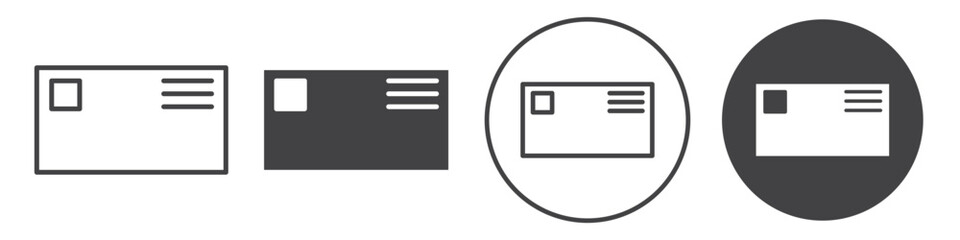 Envelope icon thin line illustration