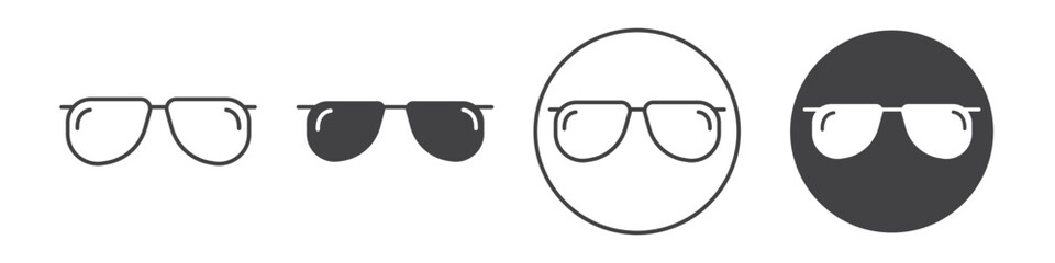 Glasses icon thin line illustration