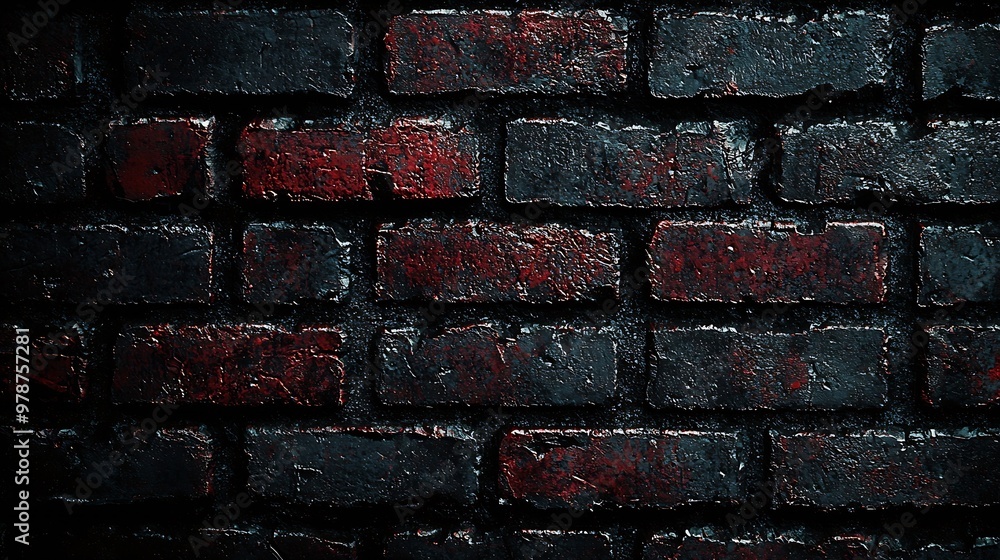 Poster red bricked wall background texture : generative ai