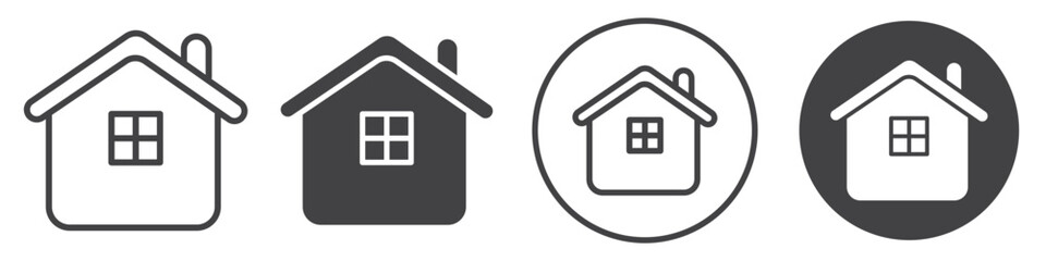 Home icon thin line illustration