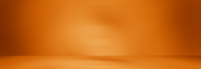 Colorful Golden studio room and yellow spotlight backdrop for display your product montage showcase.