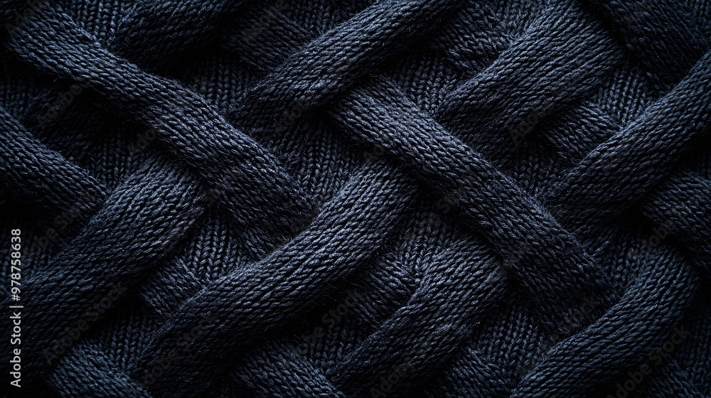 Poster black sweater texture pattern : generative ai