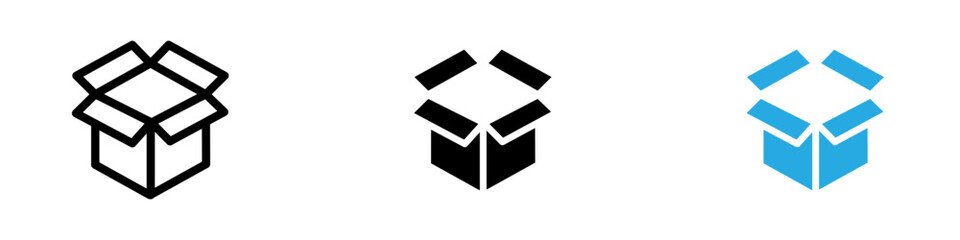 Open box icon thin line illustration