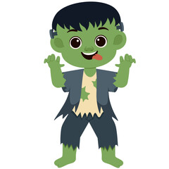 Halloween Character Zombie Costume Illustration