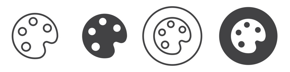 Palette icon thin line illustration