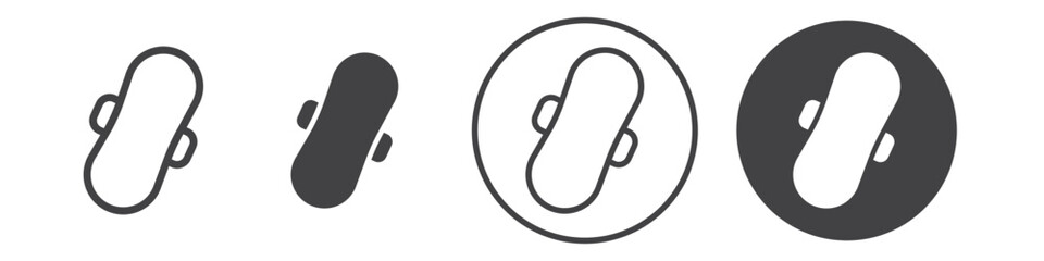 Sanitary pad icon thin line illustration © Mincraft